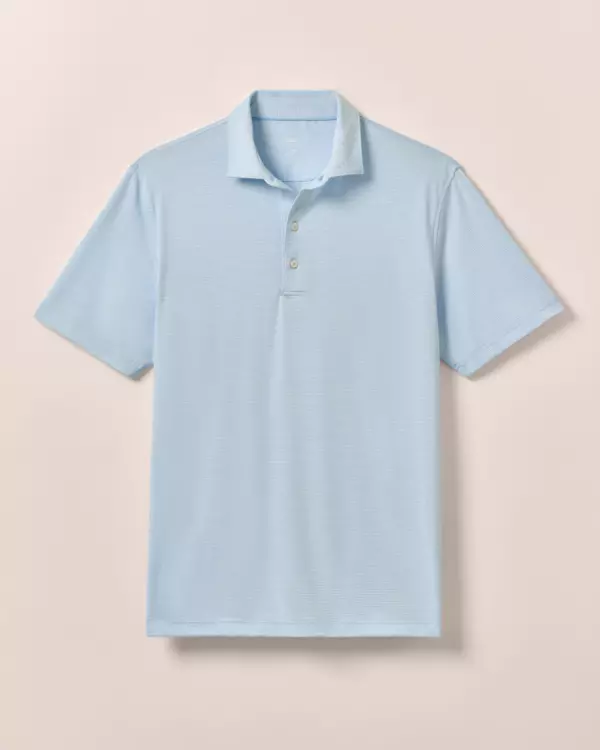 Lyndonn Striped Performance Jersey Polo