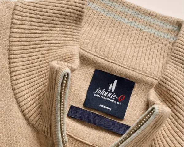 Desmond Plaited Cotton Blend 1/4 Zip Sweater · Johnnie-O