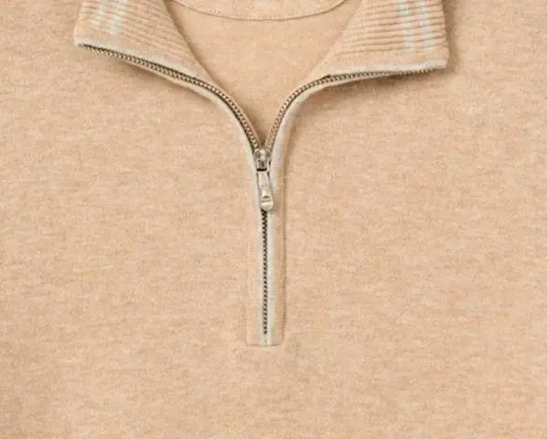 Desmond Plaited Cotton Blend 1/4 Zip Sweater