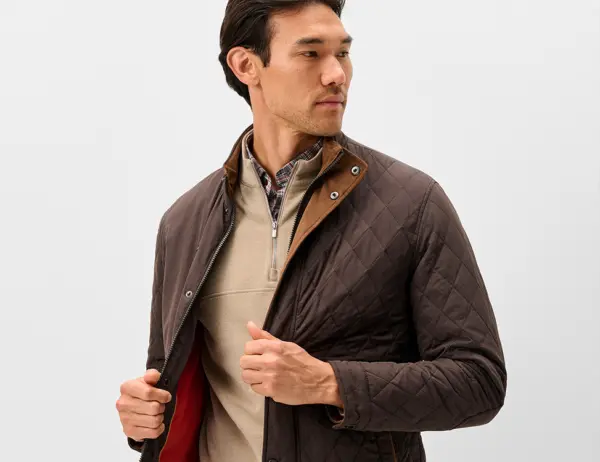 Quilted Snap Jacket with Magnetic Pockets | Johnnie-O · Johnnie-O