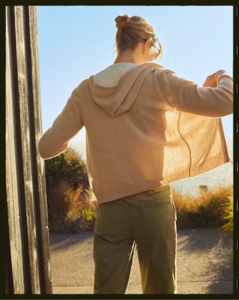 トップス Jeniffer knit hoodie set ivory andmary ANDMARY】Jeniffer knit hoodie set