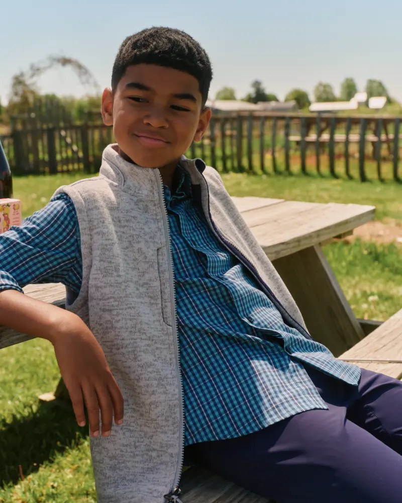 トップス W Double Front Double Vest DOUBLE-FACED WOOL HYBRID VEST - DARK BROWN | COS US