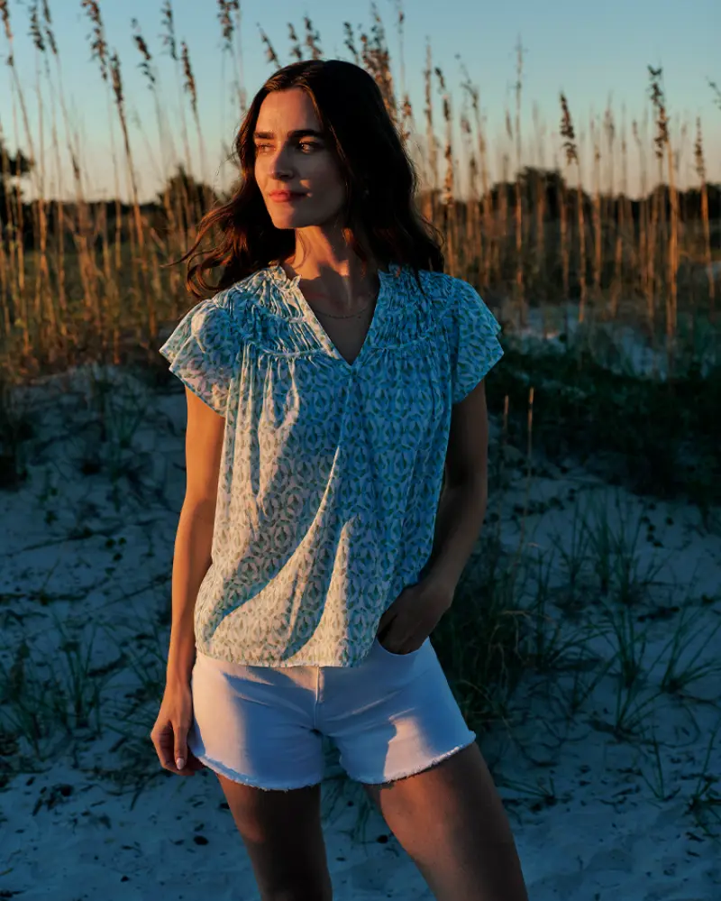 Coleen Printed Blouse · Johnnie-O